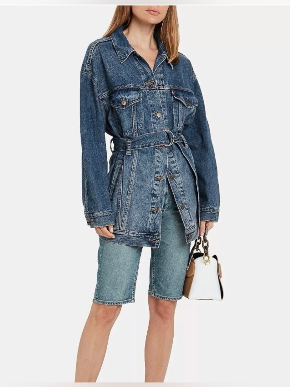 Nwt Levi’s belted denim trucker jacket - Picture 2 of 11
